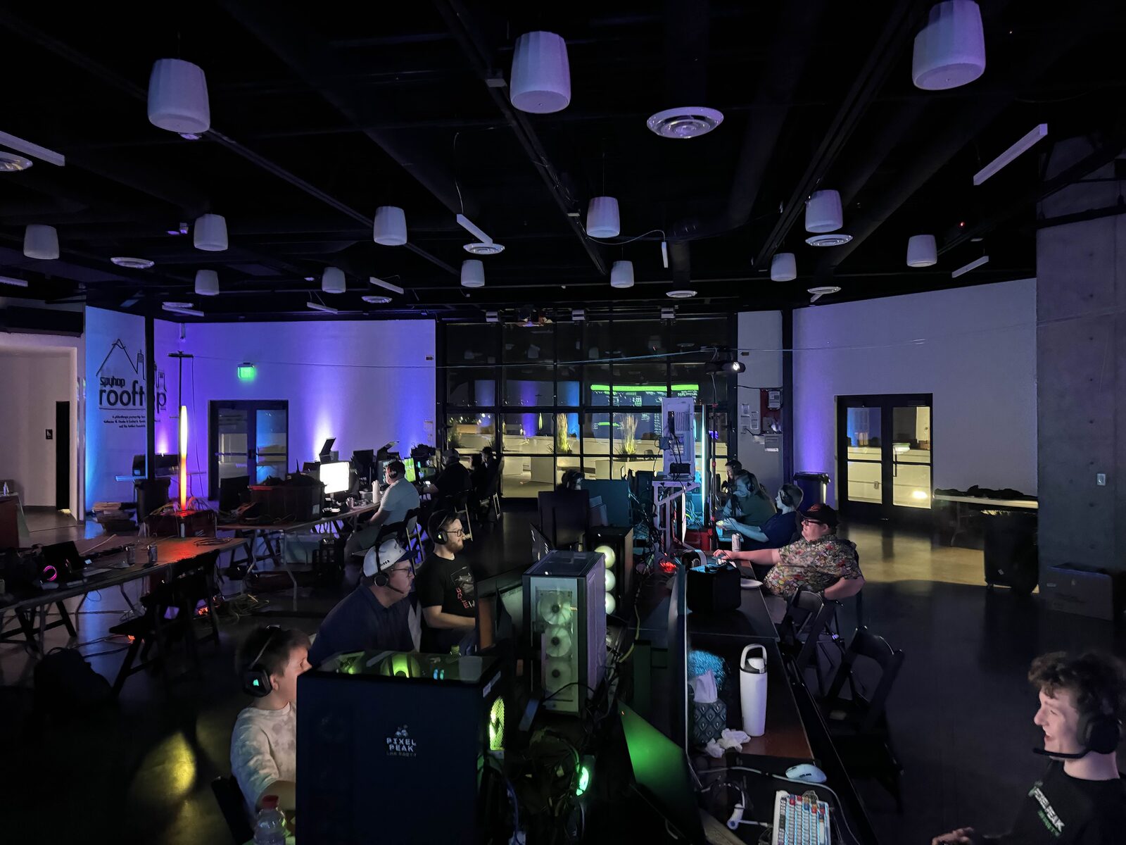 The rooftop LAN in full swing